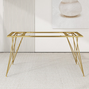 碳素钢落地展示桌脚架流水台桌支架不锈钢餐台桌脚茶桌会议桌支架