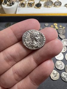 古罗马银币 小王子卡拉卡拉银币 18K金古币珠宝定制