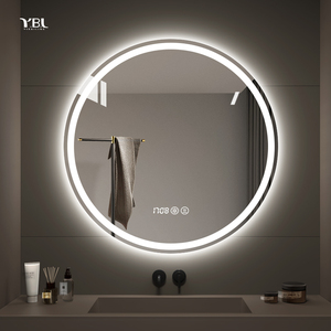 智能浴室镜触摸屏led灯镜圆形卫生间镜子挂墙洗手间防雾化妆镜子