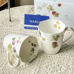 日本NARUMI鸣海高级骨瓷马克杯设计感小众情侣陶瓷咖啡杯子礼盒装