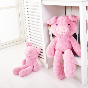 达齐DKK粉色小猪毛绒玩具公仔猪玩偶抱枕摆件可爱安抚吊脚布娃娃