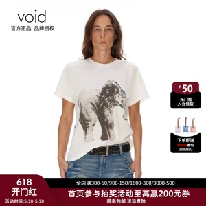 void | 授权现货 Fax Copy Express 2024夏季白色大象印花短袖T恤