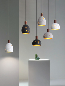工业风艺术LED复古小吊灯个性创意卧室床头餐厅水泥锥形吧台灯具