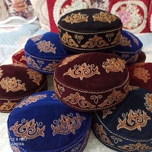哈萨克帽子新疆绣花帽少数民族帽子维吾尔手工十字绣花帽新疆舞