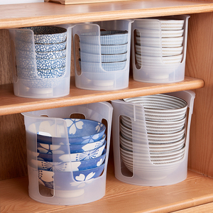 日本厨房置物架碗架放碗碟收纳架子碗柜塑料沥水架餐具整理收纳盒