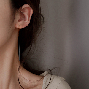 初影纯银耳线2023年新款潮养耳洞耳线高级感轻奢耳线长款耳环耳饰