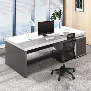 老板办公桌双人面对面单人电脑桌简约现代财务桌主管经理桌椅组合