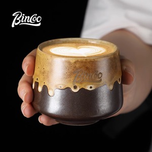 Bincoo流釉设计感小众咖啡杯日式复古窑变200ML精致小巧陶瓷杯