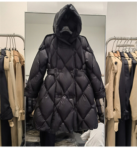 黑色长款胖mm大码羽绒棉服棉袄冬季女2023新款高级感爆款冬季外套