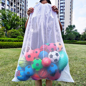 海洋球波波球玩具收纳袋儿童宝宝抽绳束口大网兜幼儿园玩具清洗袋