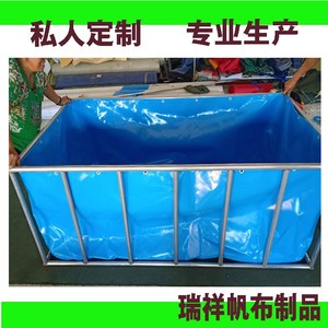 专业定制鱼池水池折叠式帆布PVC养鱼池加厚耐磨型软体养殖水池