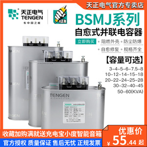 TENGEN天正 BSMJ-0.45三相自愈式低压无功补偿并联电力电容器450V