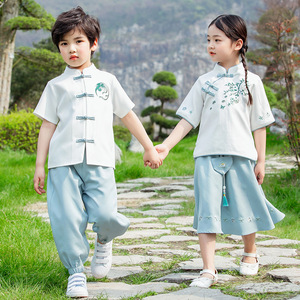 六一儿童演出民国服小学生汉服男女童民族中国风夏季古风国学服装