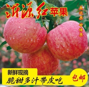 新鲜绿色苹果沂源红富士 自家果园种植不打蜡现摘 皮薄汁多甘甜