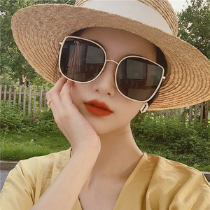 GM墨镜女士高级感夏季防晒2024新款偏光太阳眼镜防紫外线白框大脸
