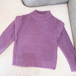 西班牙品牌 3-18岁女童粗线半高领毛衣