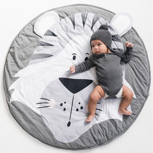 INS圆形立体动物地毯游戏毯婴儿爬爬垫宝宝爬行垫游戏屋装饰