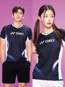 尤尼克斯YONEX羽毛球服男女套装短袖上衣yy速干气排球网球训练服