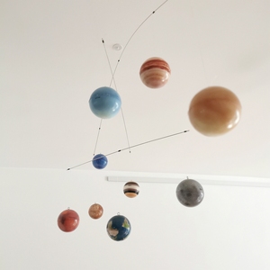原创设计创意ins太空宇宙星球空中动态平衡挂件吊饰儿童房装饰品