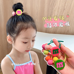 韩国儿童彩色发绳女童扎头发皮筋高弹力小学生马尾丸子头发圈头绳