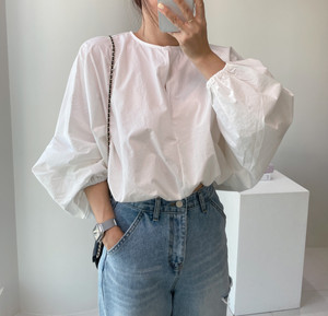 尺寸已更新 chic 夏季韩版时尚宽松设计感灯笼袖防晒衬衫衬衣