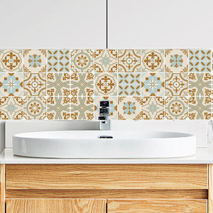 欧式自粘创意装饰贴画厨房浴室卫生间洗手台洗衣池防水瓷砖贴纸