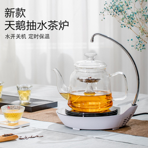 迷你电陶炉煮茶器小型全自动上水茶具套装铸铁烧水壶带抽水电磁炉