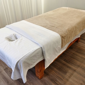 美容床单美容院用加大开洞床单带洞布透气纯色洞巾床单隔脏被套