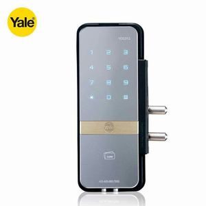 耶鲁电子锁YDG313密码锁家用防盗门磁卡感应锁智能锁玻璃门锁