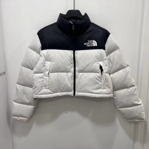 the north face/北面 2023秋冬 黑白短裤女士拼接logo刺绣羽绒服