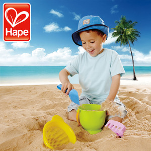 Hape沙滩玩具冒险小套大桶组合儿童水桶铲子沙漏玩沙挖沙工具套装