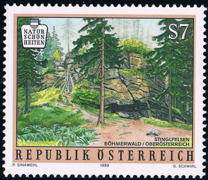 AS0939奥地利1999自然之美波西米亚森林雕刻版1全新外国邮票0803