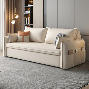 可折叠沙发床两用多功能小户型客厅双人科技布储物坐卧抽拉式网红