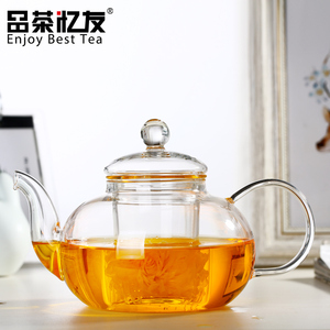 品茶忆友玻璃茶壶茶水分离耐高温加厚过滤单壶家用煮茶泡茶花茶壶