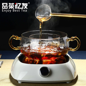 品茶忆友煮茶器玻璃茶壶家用全自动电陶炉烧茶具套装泡茶器煮茶炉