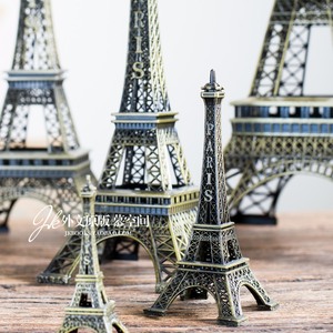JK慕空间  巴黎风情埃菲尔铁塔 复古家居摆件 法国建筑物拍照道具