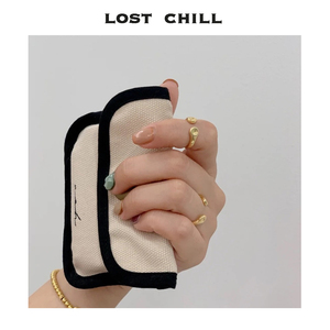 Lost Chill-日韩简约mini小钱包收纳化妆包手拿小包帆布卡包零钱