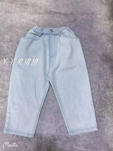 日本订单 女童老爹裤夏季薄款9分裤