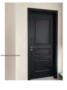 网红法式黑色复古卧室门烤漆门房间门实木复合新款扣线套装室内门