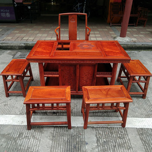 特价红木缅甸花梨茶台实木客厅新中式茶桌椅组合小茶艺桌简约现代