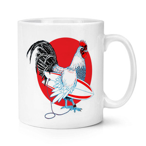 Rooster滑板鸡冲浪公鸡 陶瓷马克杯咖啡杯水杯杯子