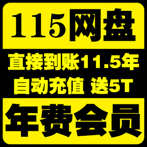 115网盘云盘官方充值11.5年费会员 超级VIP送5T空间+1社区码会员