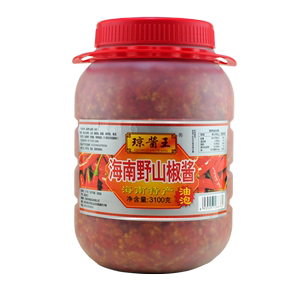 琼酱王 海南野山椒油泡型 辣椒酱3100克油泡特辣特产厨房调味商用