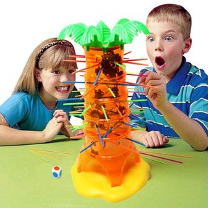 升级加配件翻斗猴子爬树游戏抽猴子往下掉儿童幼儿园益智玩具桌游