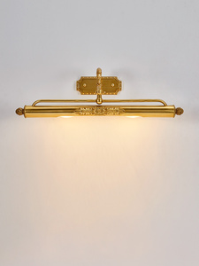 新品法油画灯照画灯铜镜前欧式美式复全古浴室卫生间书式柜黄灯铜