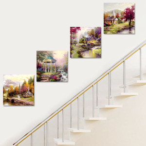 楼梯间装饰画组合田园风格美式乡村走廊过道壁画墙画餐厅客厅挂画