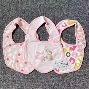 Hallmark贺曼童装女童女婴字母斑马双面用口水巾3件装 E01A4