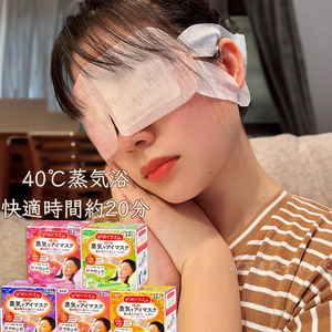 日本花王蒸汽眼罩发热男女热敷舒缓眼膜缓解眼部疲劳遮光12片