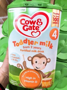 新版25.4 原装进口英国牛栏4段Cow&Gate 2岁以上幼儿宝宝配方奶粉