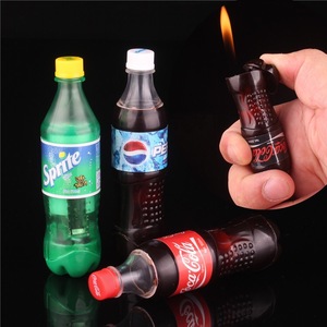 网红打火机稀奇古怪新奇特可乐饮料雪碧打火机充气体创意点烟器